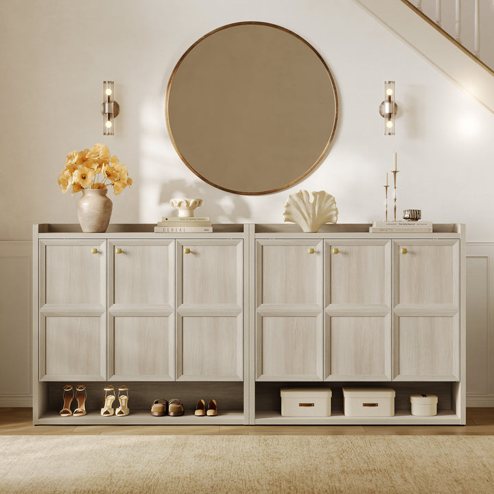 Helio 26-Pair Shoe Cabinet, 3 Doors Storage