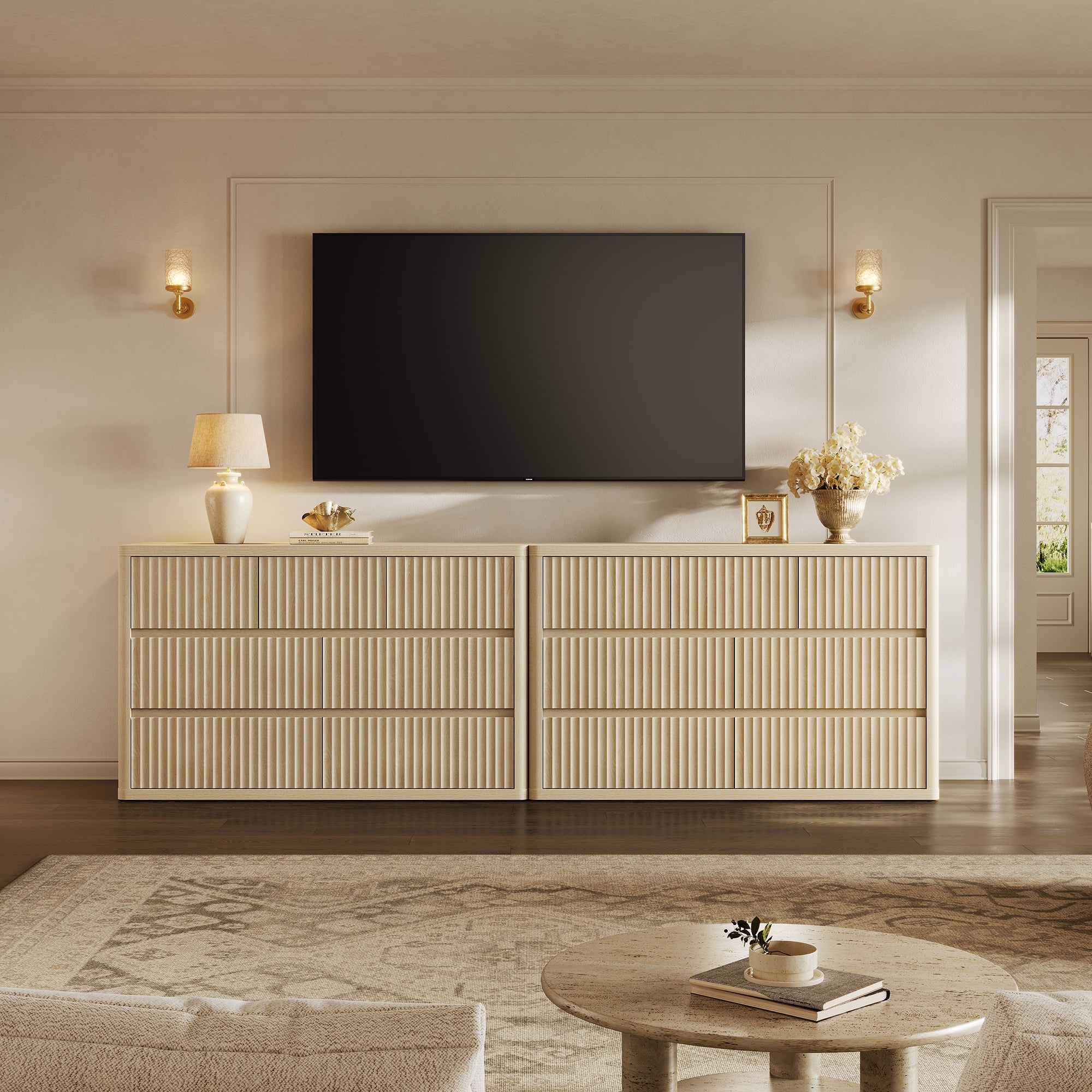 Cas 7 Drawers Dresser, 53.5Inch Wide