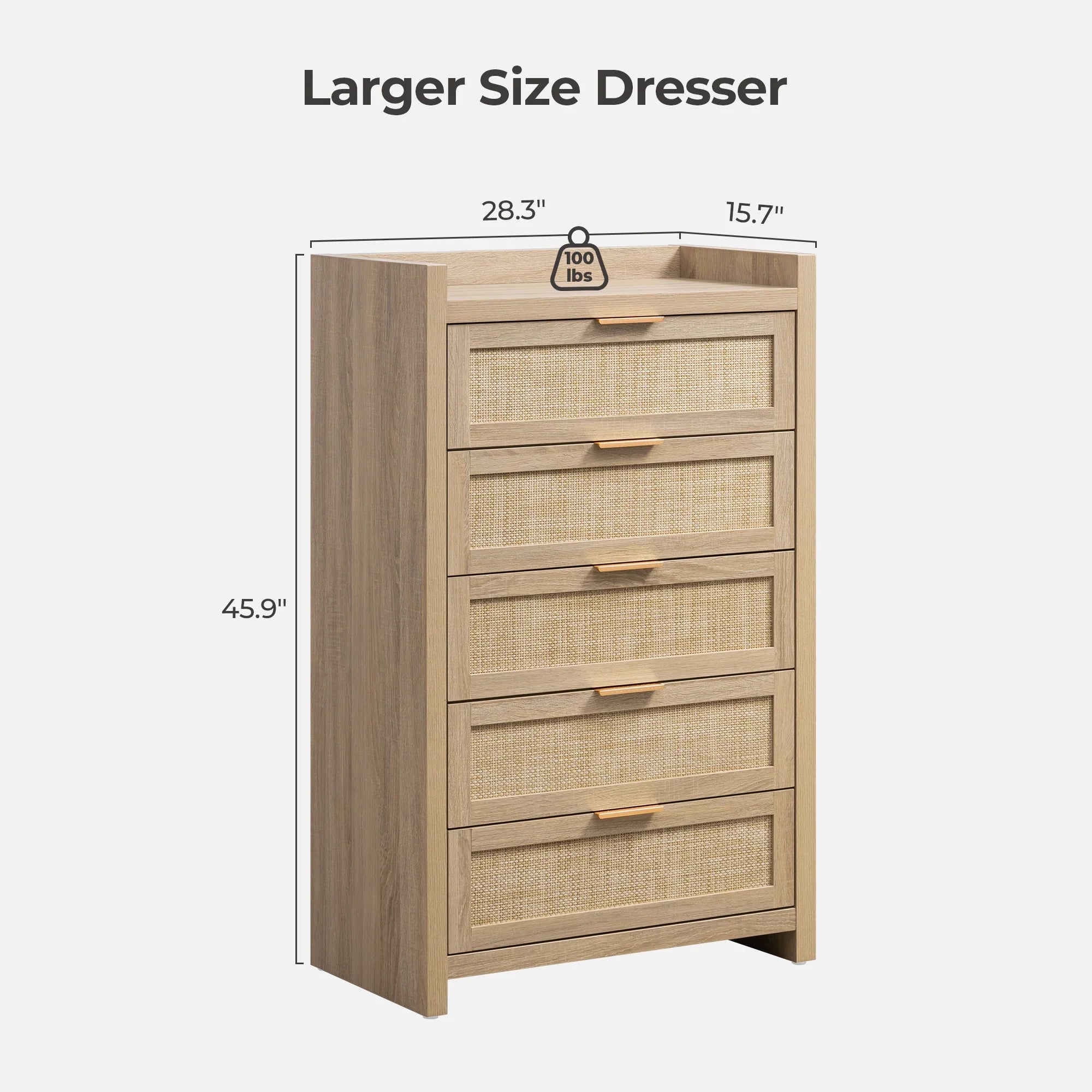 Savanna 5 Drawers Dresser