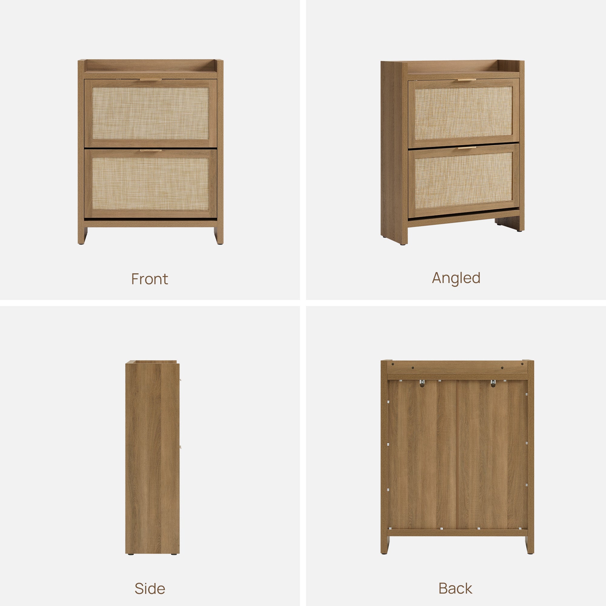 Savanna Rattan Double Flip Shoe Cabinet