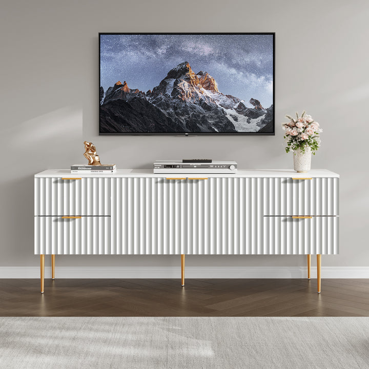 Opus Black TV Stand, Large Storage