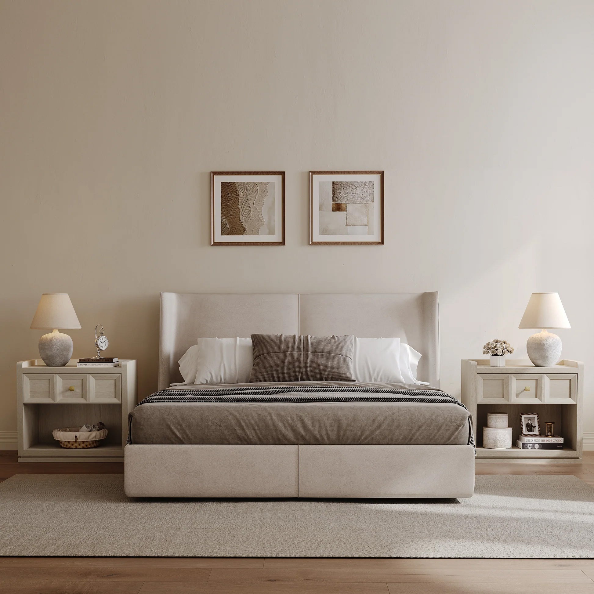 Helio White 7-Drawer Dresser and Nightstands Set