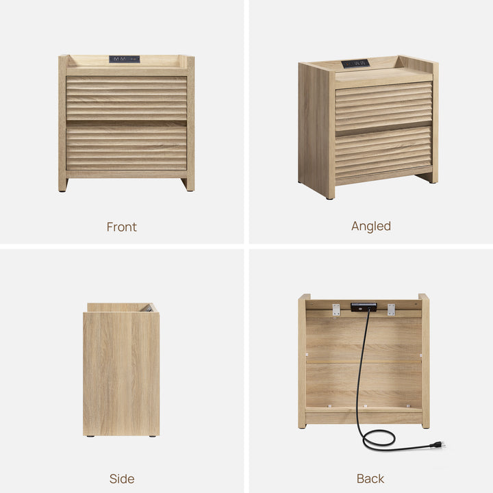 Prelude 2-Drawer Nightstand, Charging Station
