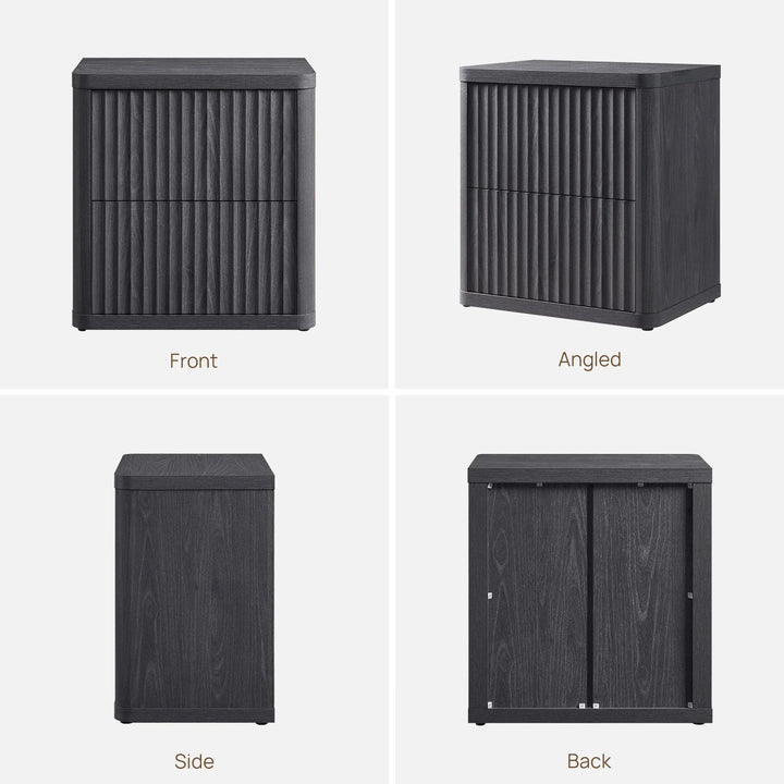 Cas 2 Drawers Nightstand for Bedroom, Set of 2