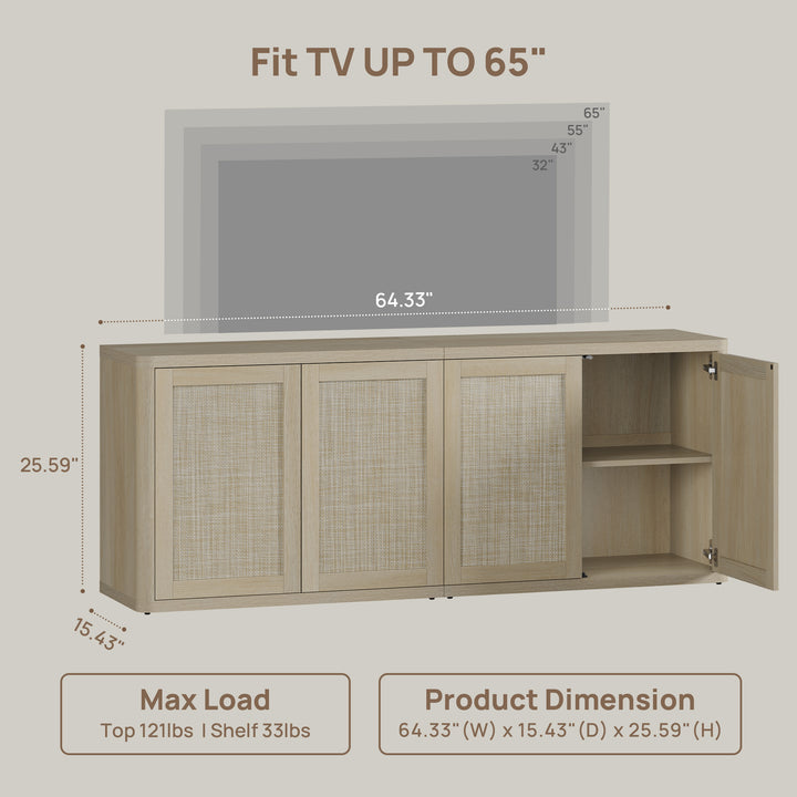 Zura Sectional TV Console, 65 Inches Wide