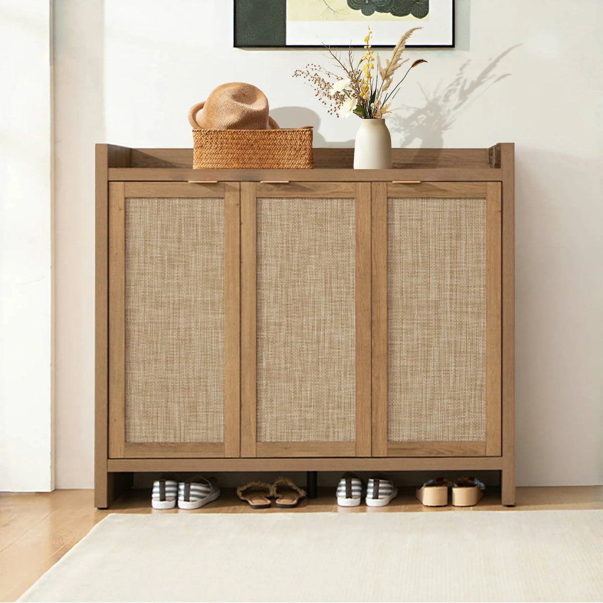 Savanna Black Shoe Cabinet, 30 Pairs Shoes, Set of 2