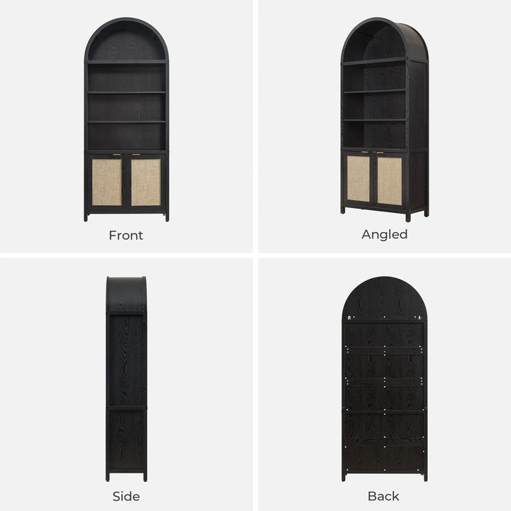 Savanna Arched Bookcase with Storage