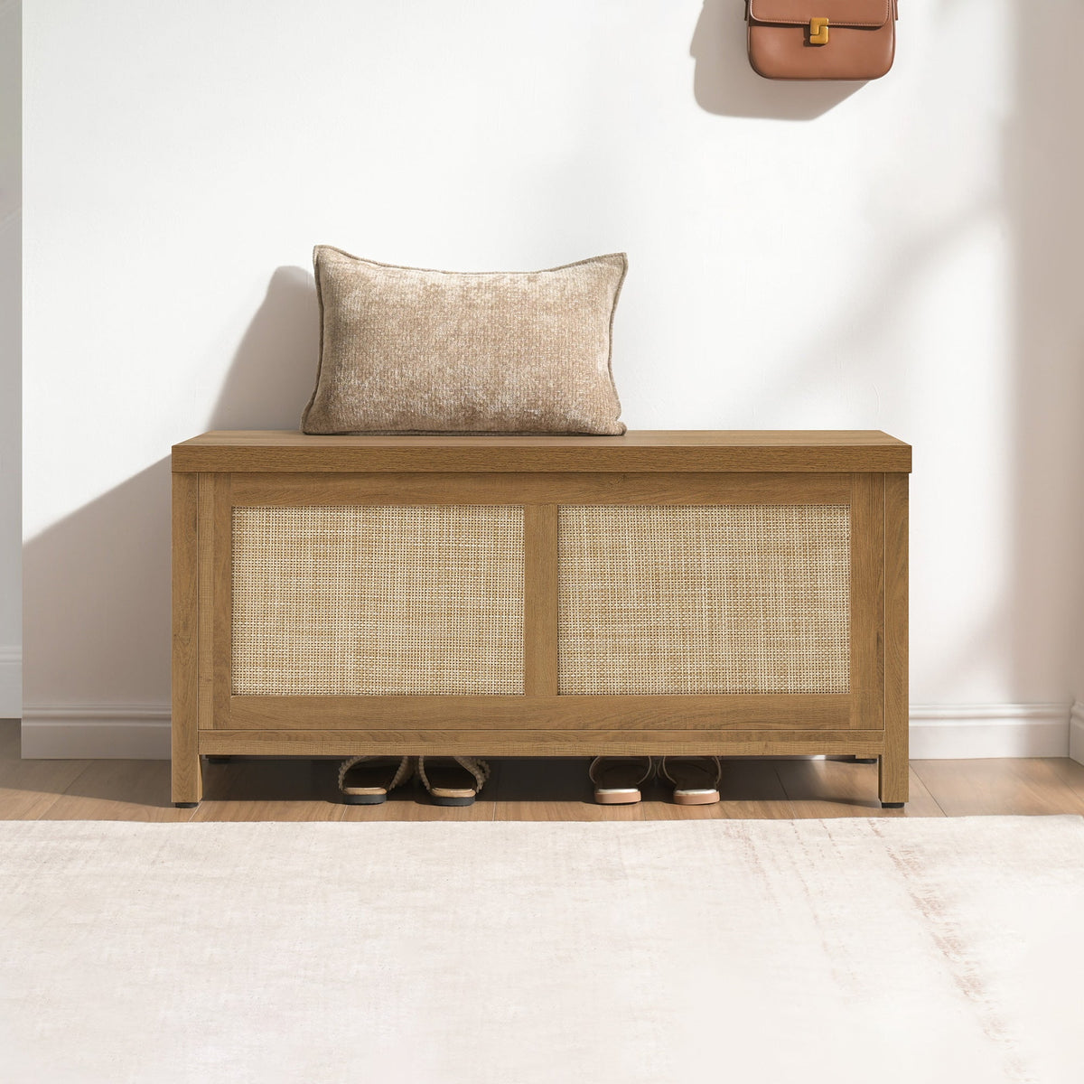 Savanna Flip-Down Shoe Bench for Entryway, Set of 2