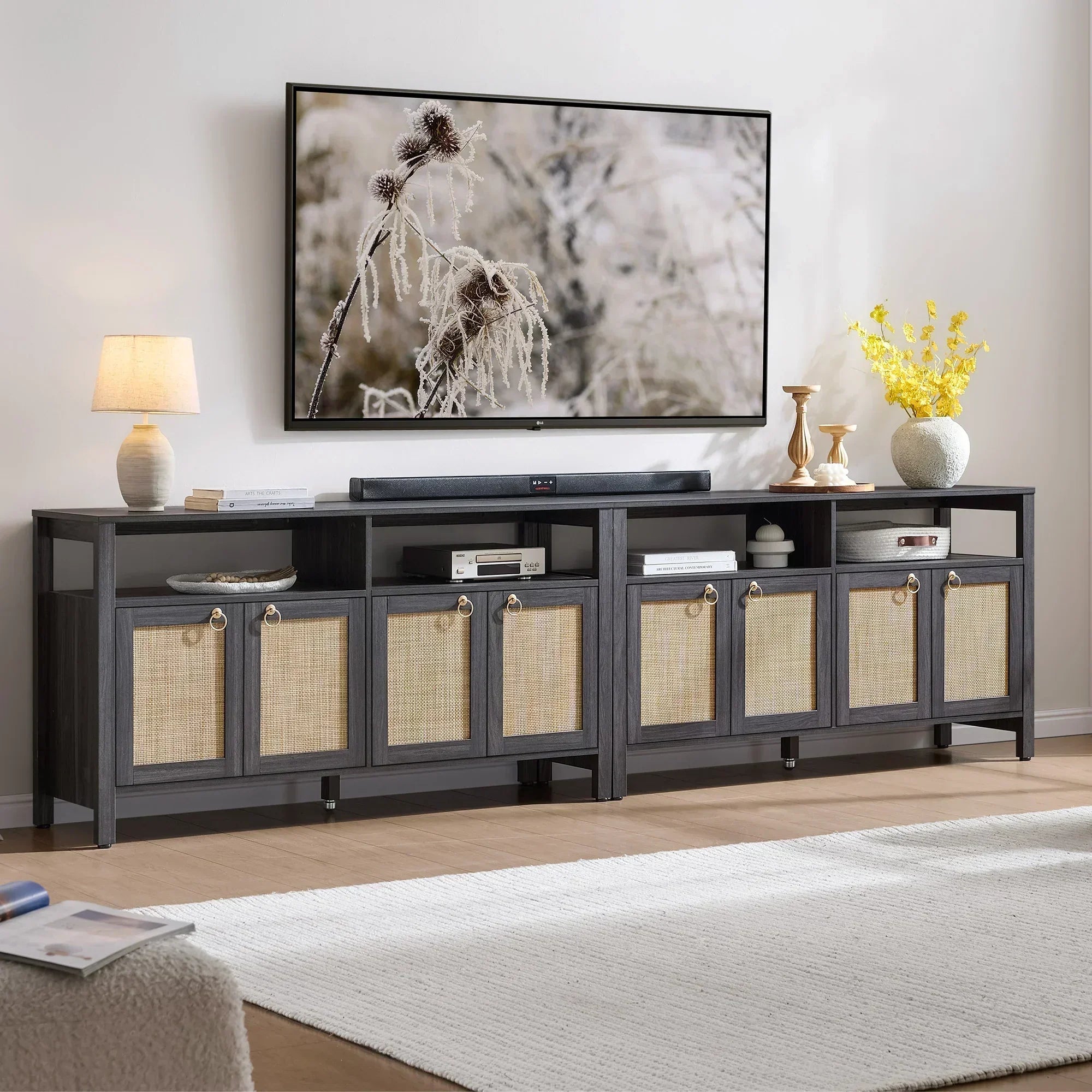 Terra White TV Stand for 60 Inch TV