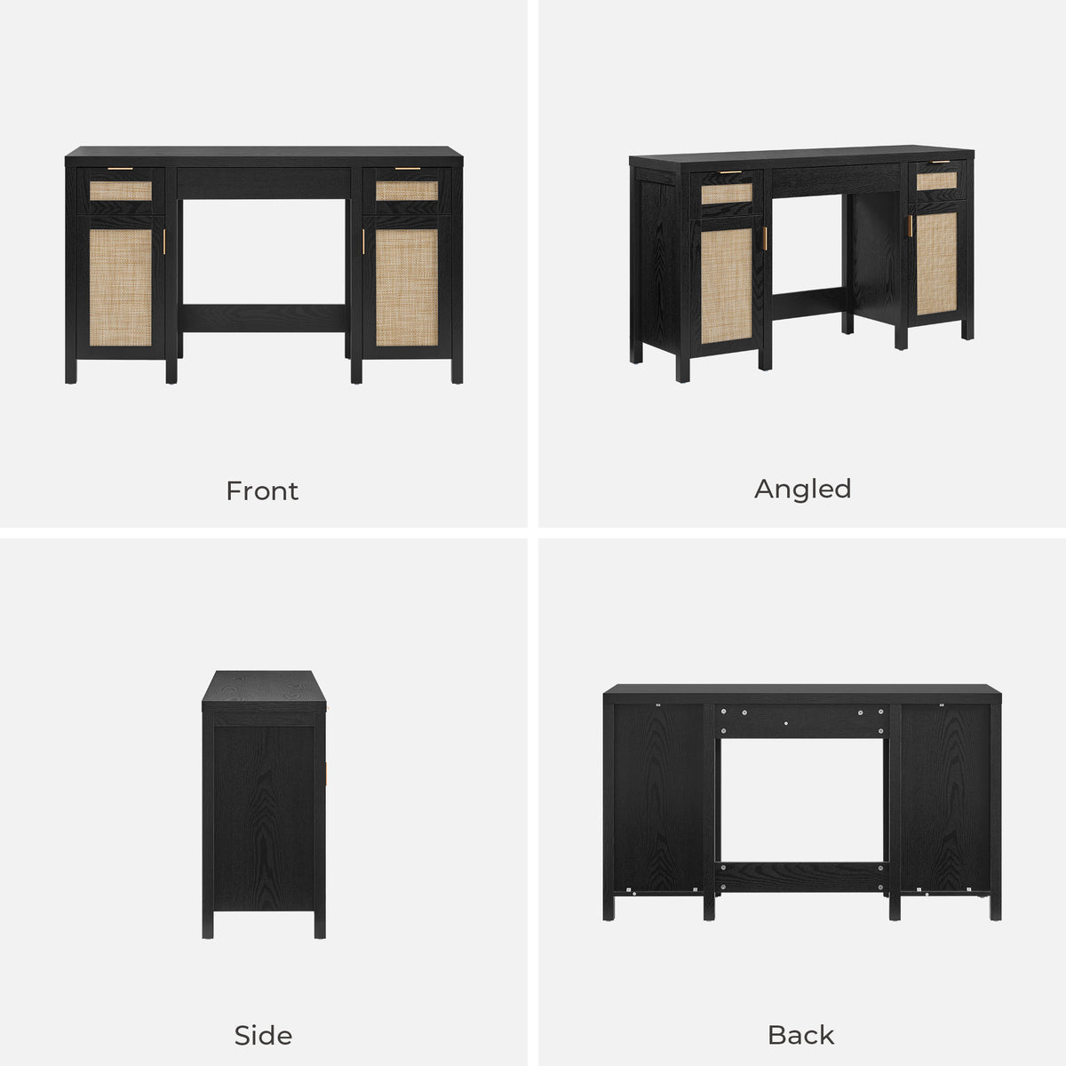 Savanna Black Makeup Vanity, Set of 2