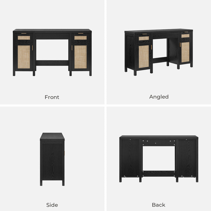 Savanna Black Makeup Vanity, Set of 2