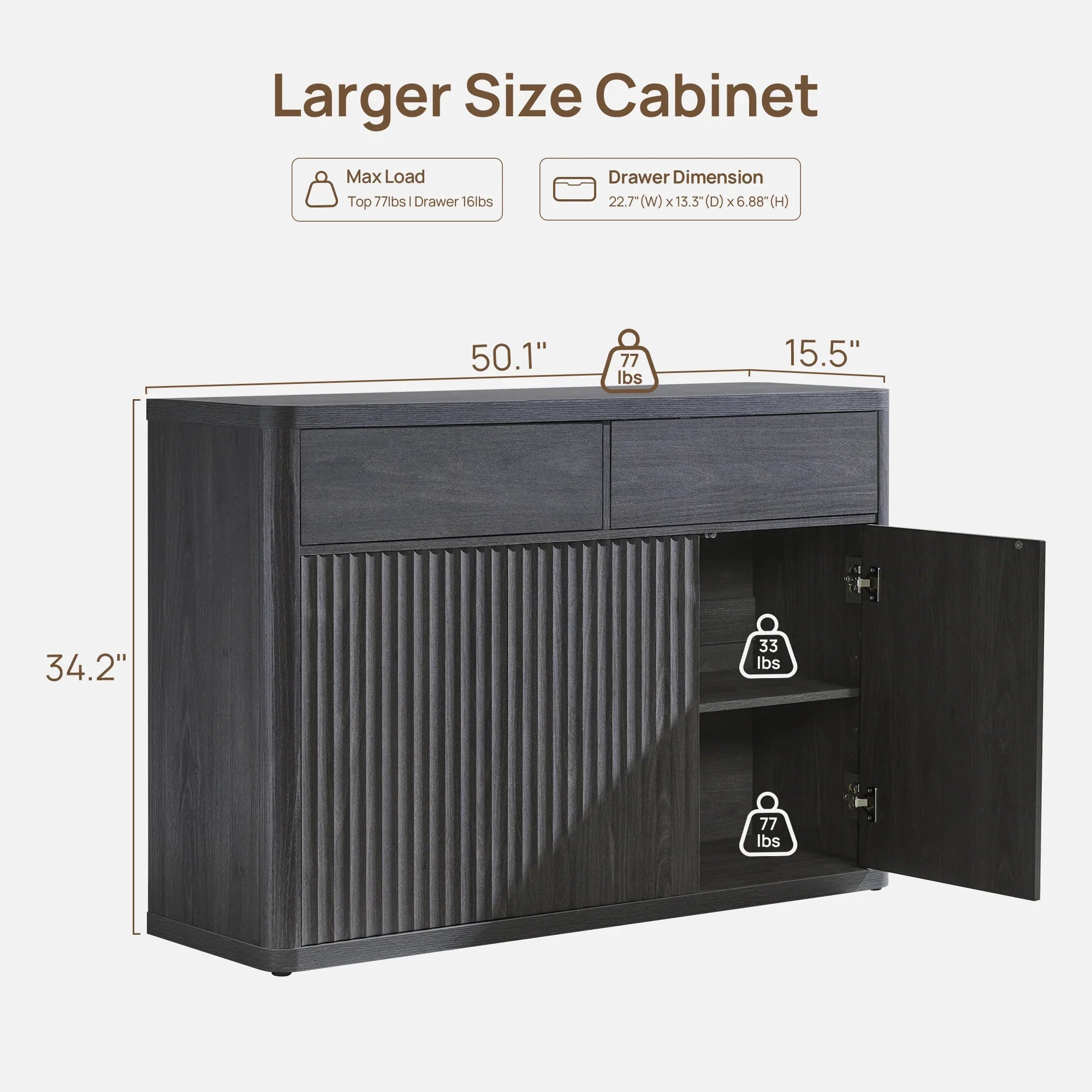 Cas Buffet Cabinet with Drawers