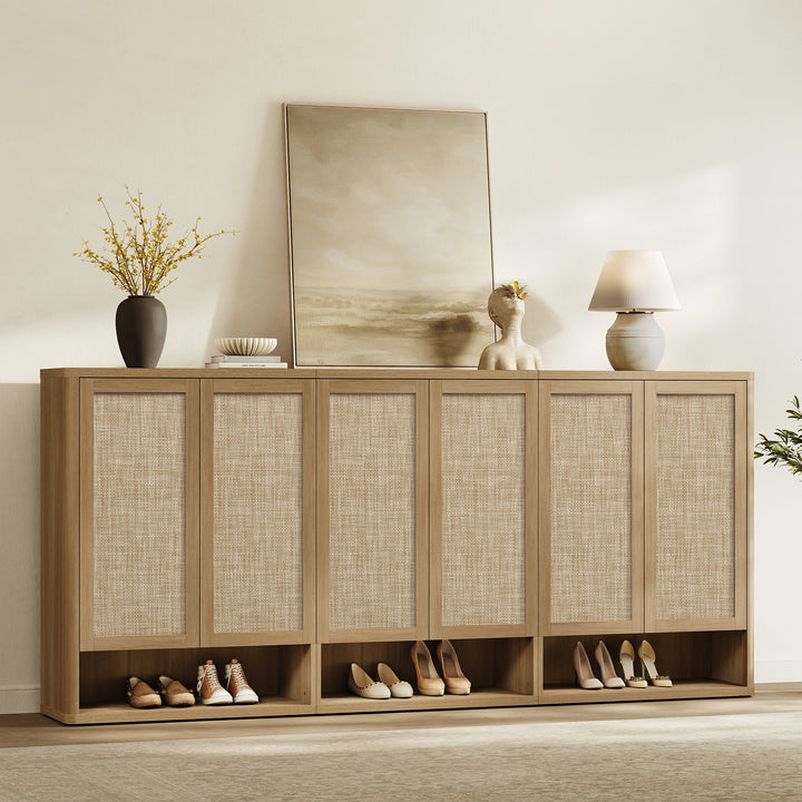 Zura Modular Shoe Cabinet with 6 Doors, 70 Pairs