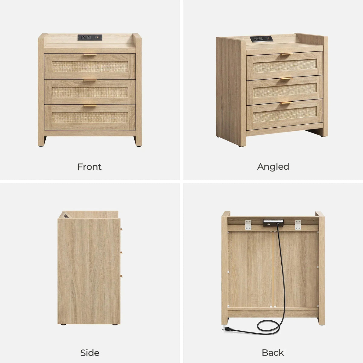 Savanna 3 Drawers Dresser - 1 Piece - Reclaimed Light Oak