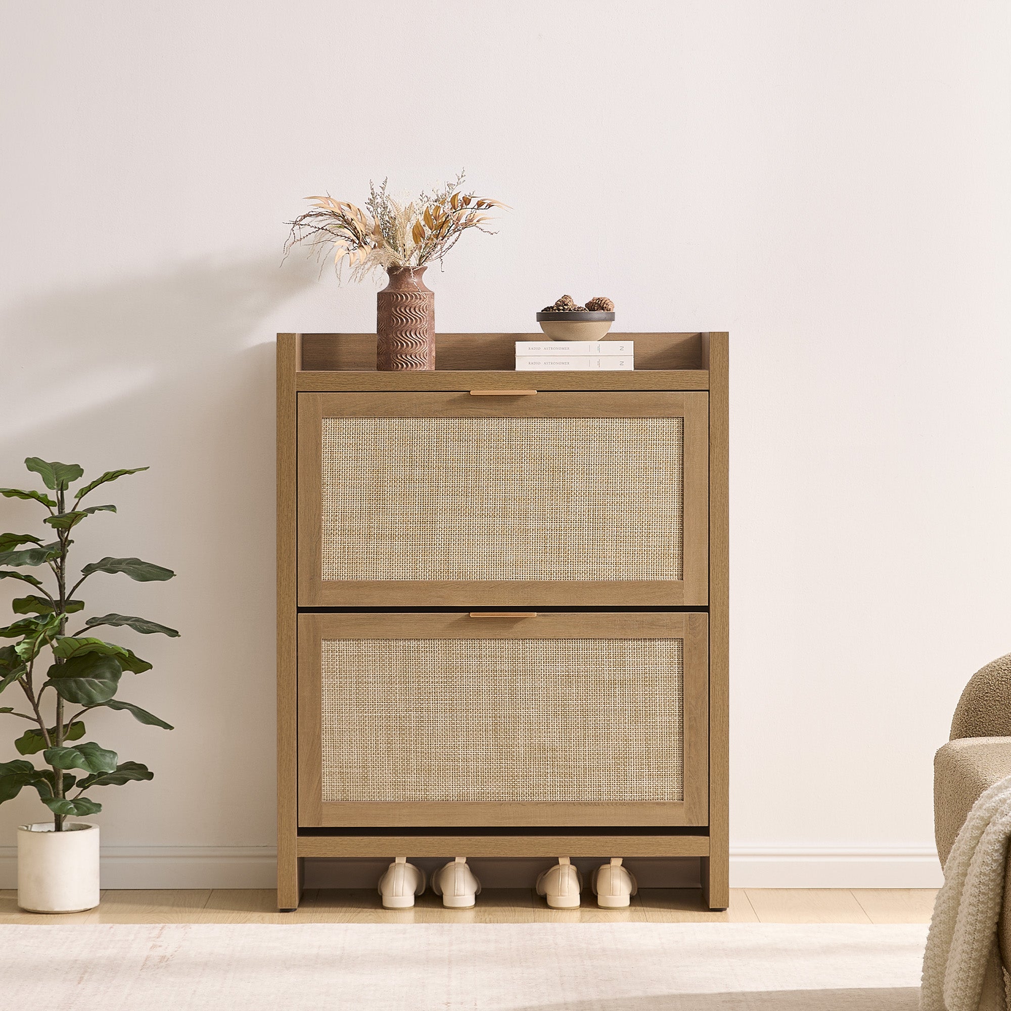 Savanna Shoe Cabinet with 2 Flip Drawers