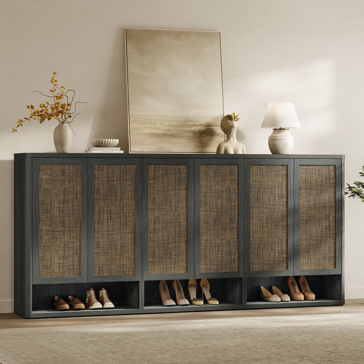 Zura Triple-Unit Shoe Cabinet, Holds 70 Pairs