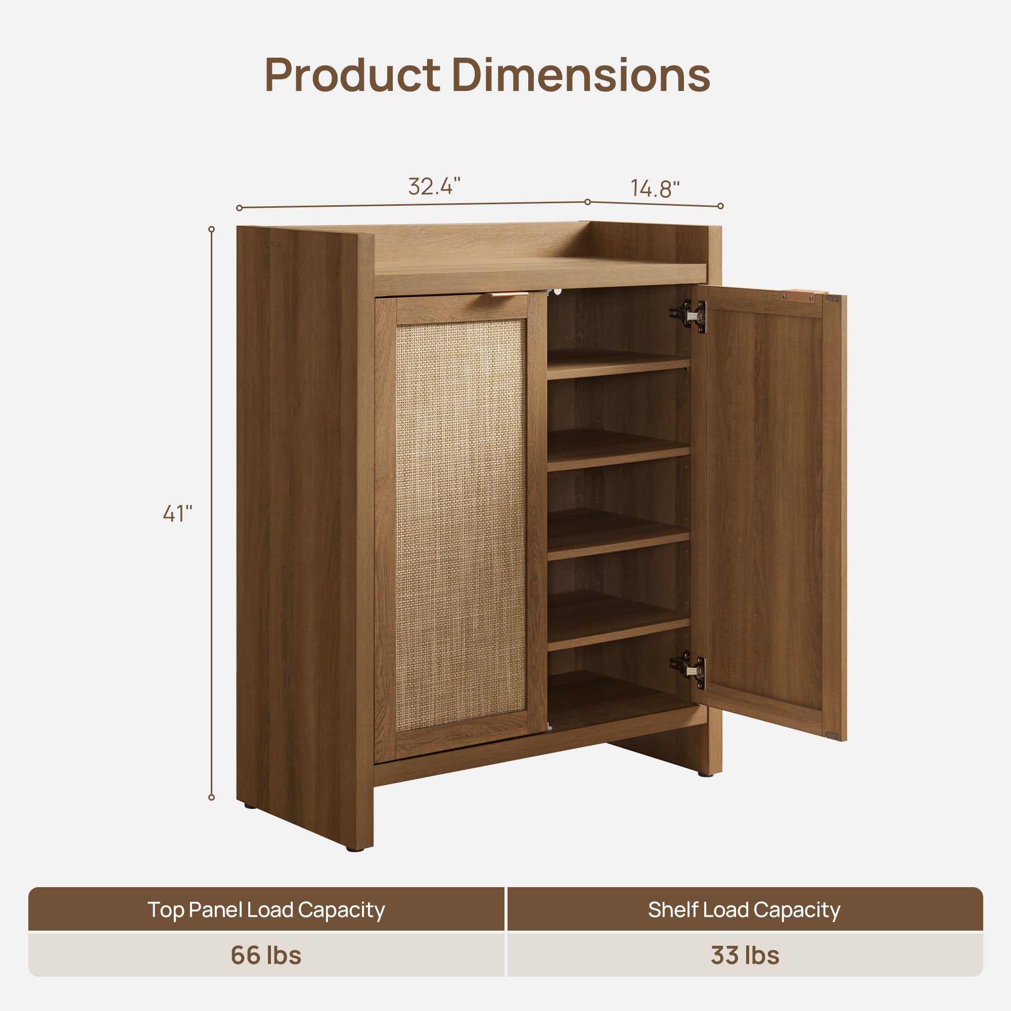 Savanna Shoe Cabinet, 24 Pairs Shoes