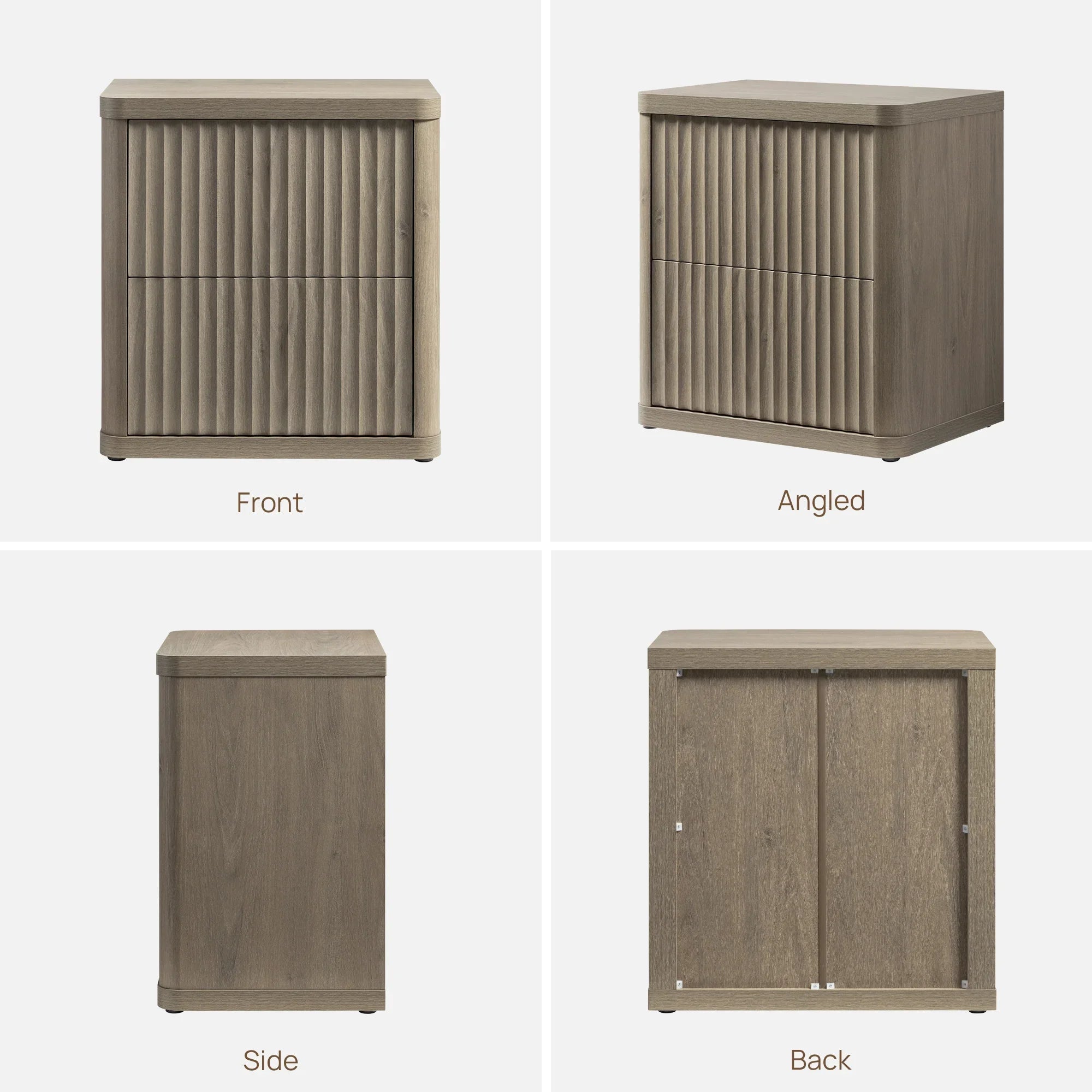 Cas Nightstand with 2 Drawers