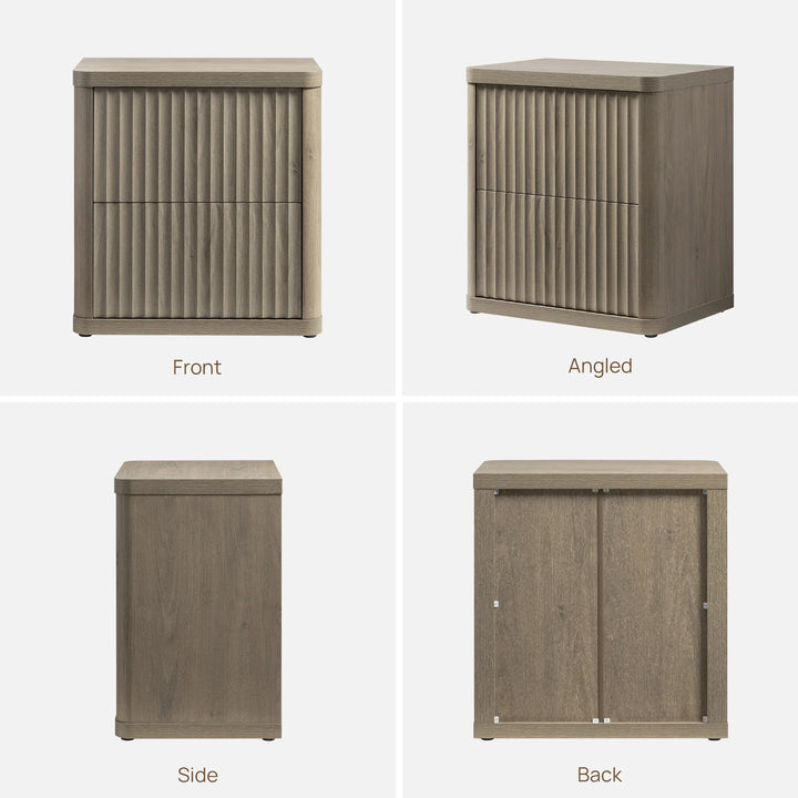 Cas Nightstand with 2 Drawers