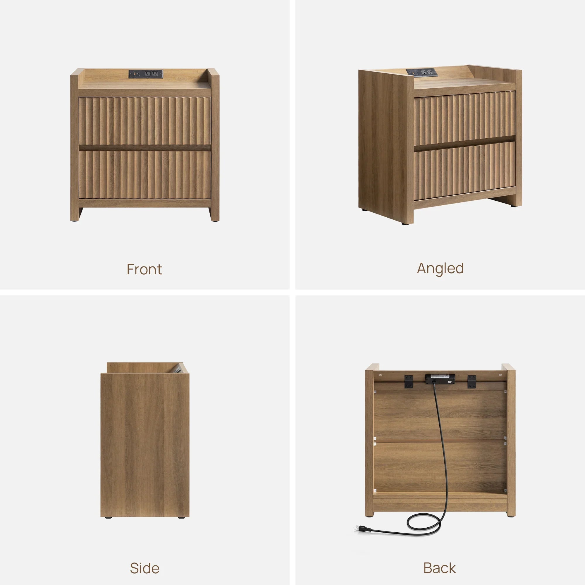 Prelude Nightstand with Charger Station