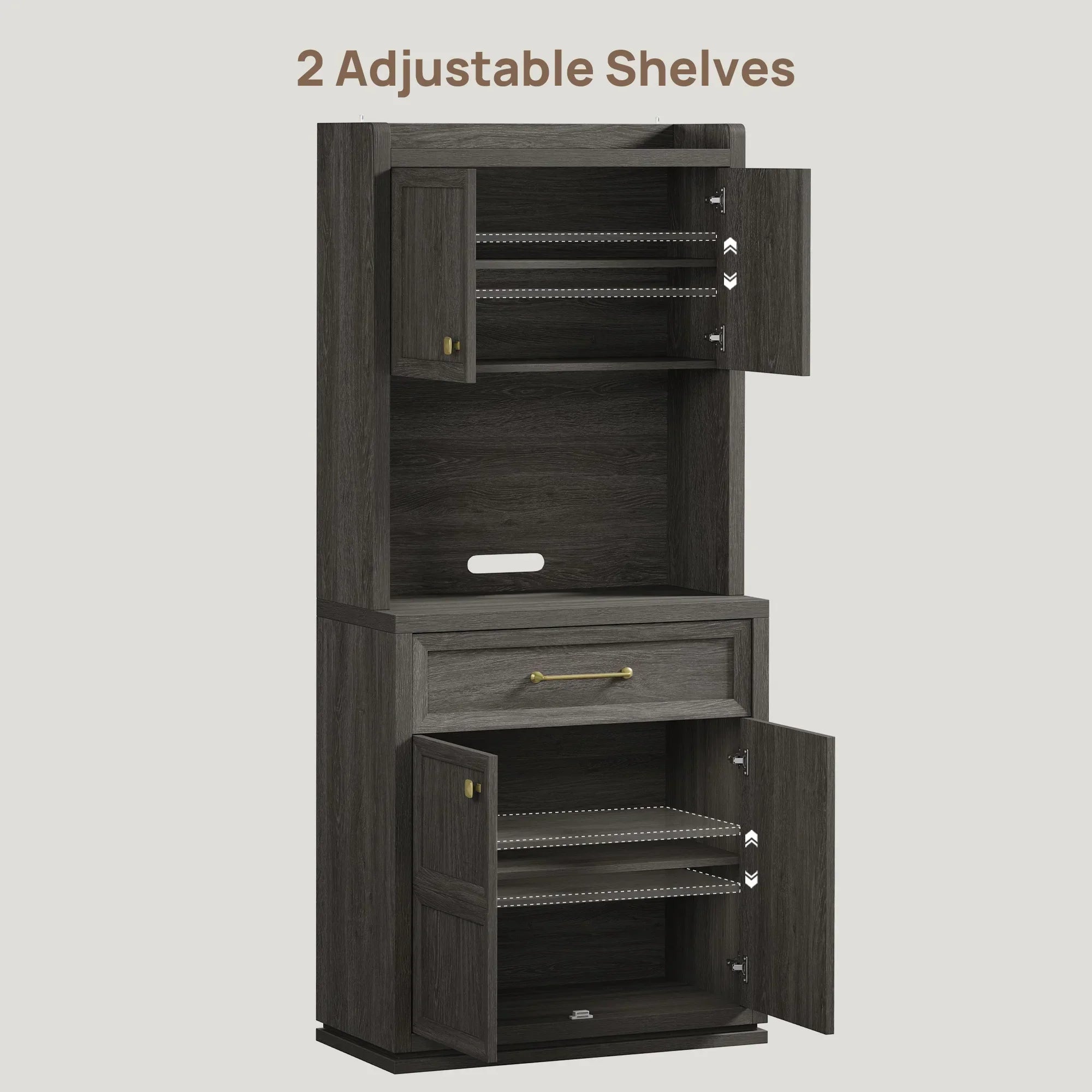 Helio Black Pantry Cabinet