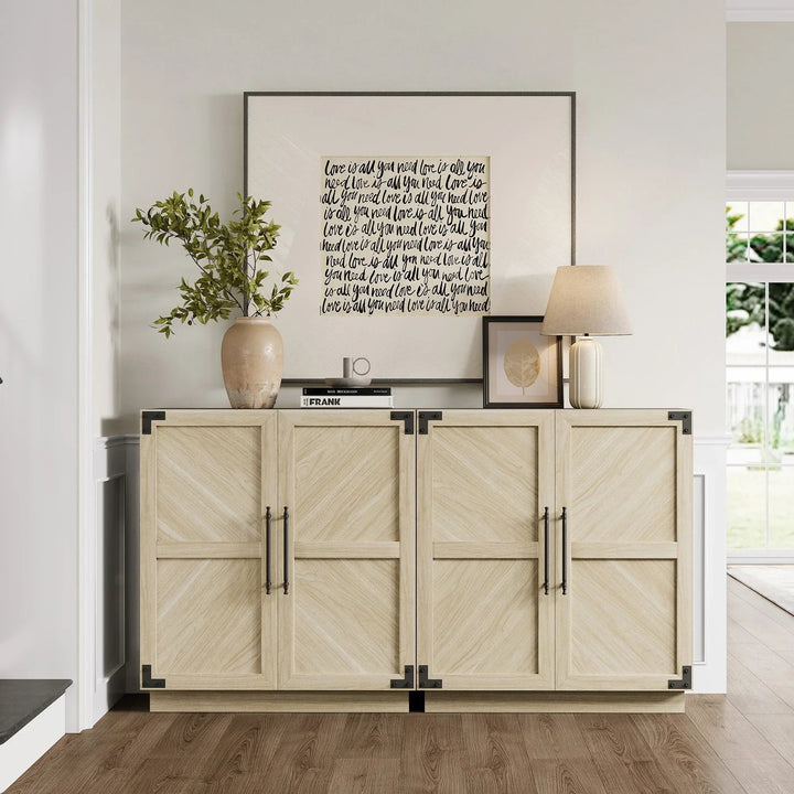 Willow Sideboard Cabinet with 2 Doors, Set of 2