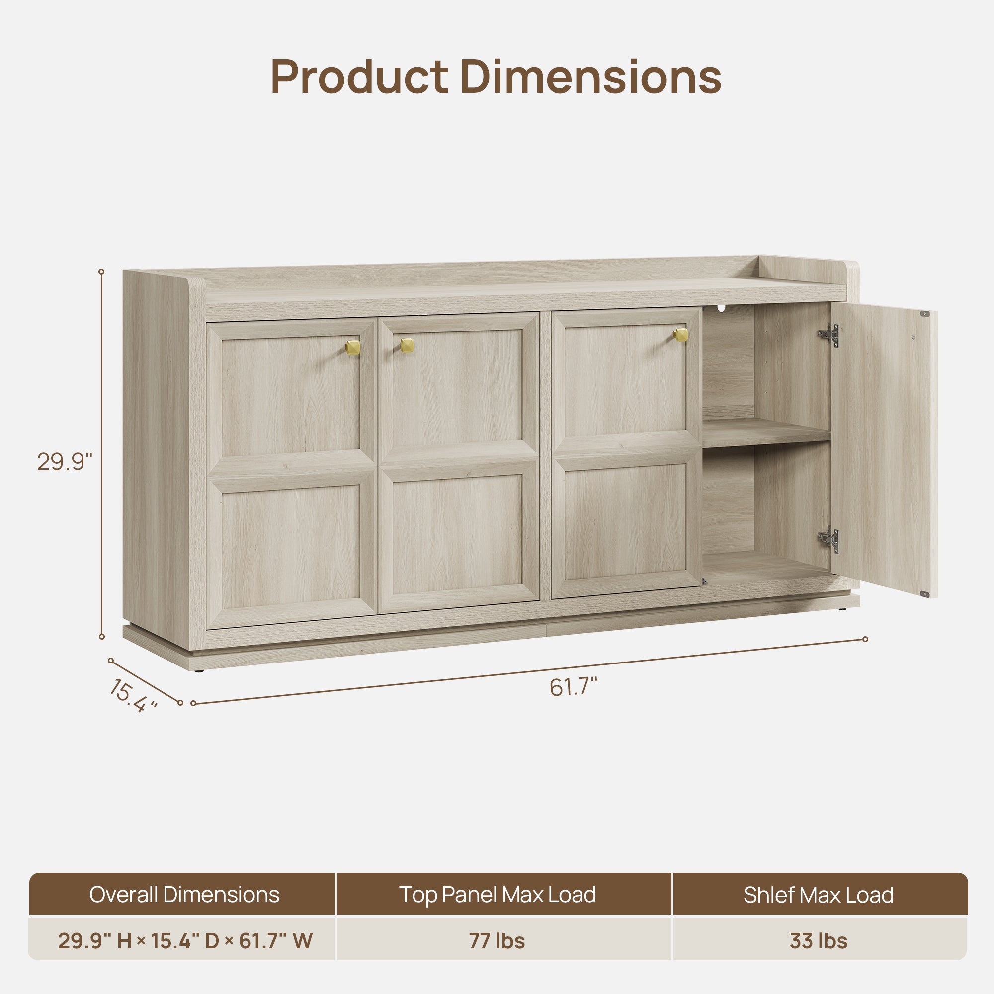 Helio Sideboard with 4 Doors