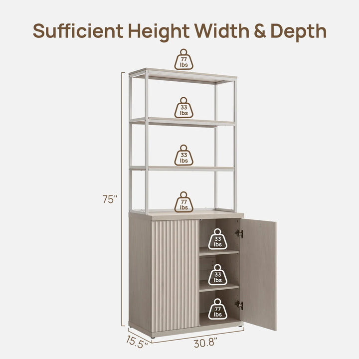 Stria Book Shelf with Doors
