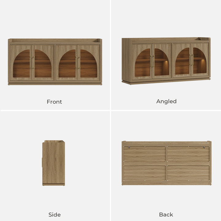 Helio Sideboard with Glass Doors and Light