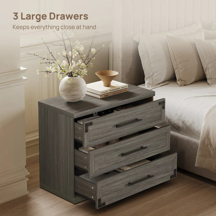 Willow 3-Drawers Nightstands Set