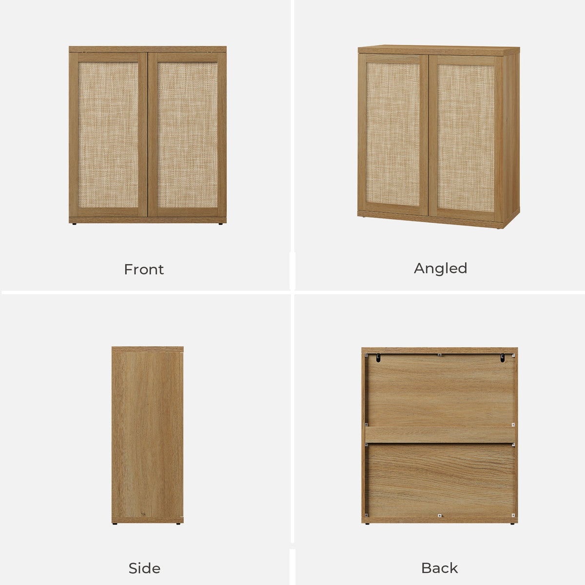 Zura 2-Door Buffet Cabinet, Large Storage, Set of 2