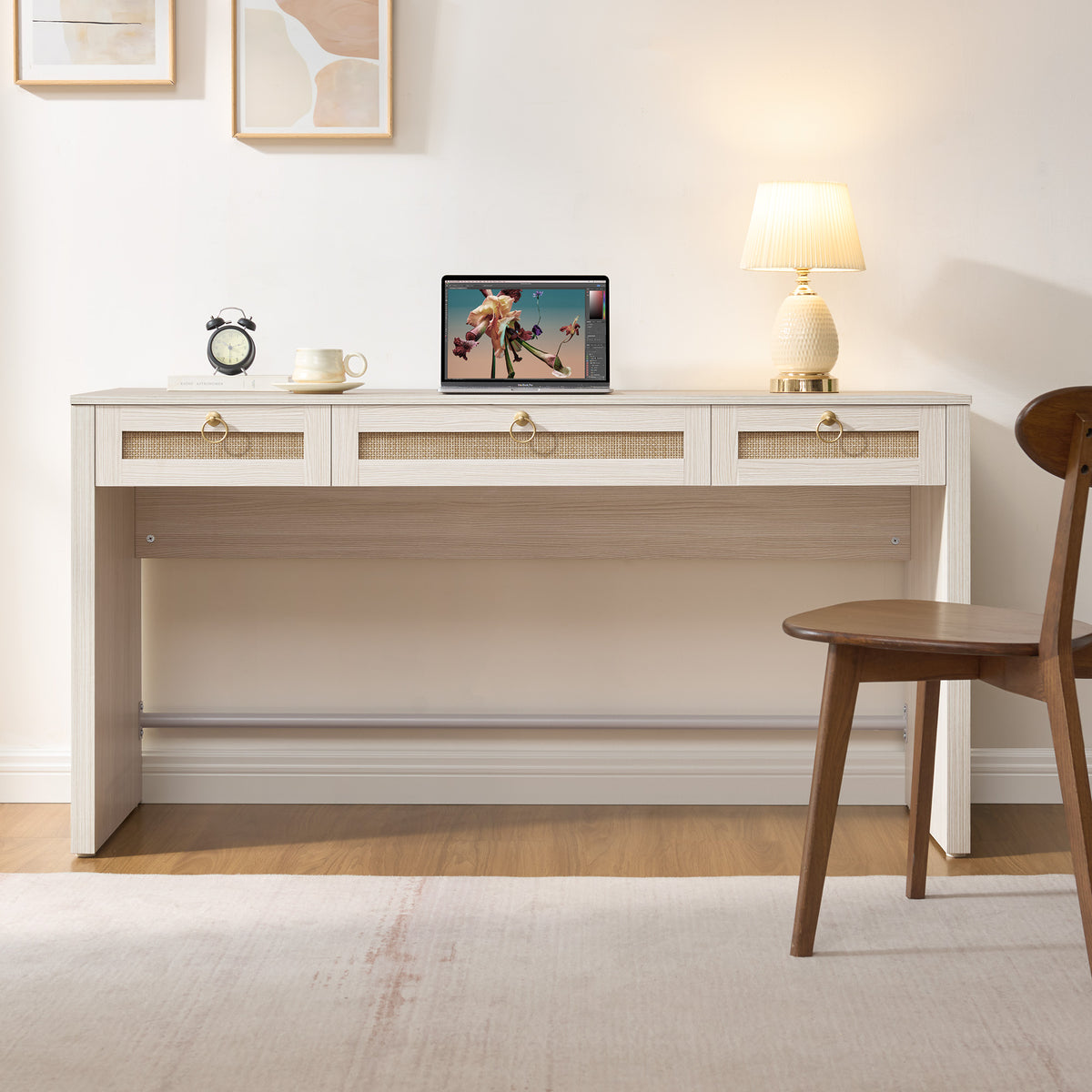 Terra Rattan Computer Desk, 59-Inch Wide