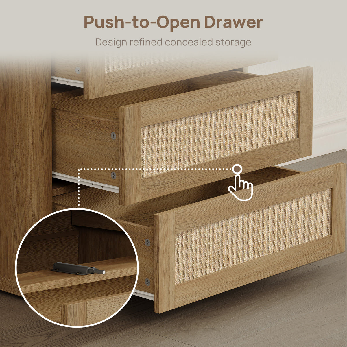 Zura Nightstand with 3 Drawers
