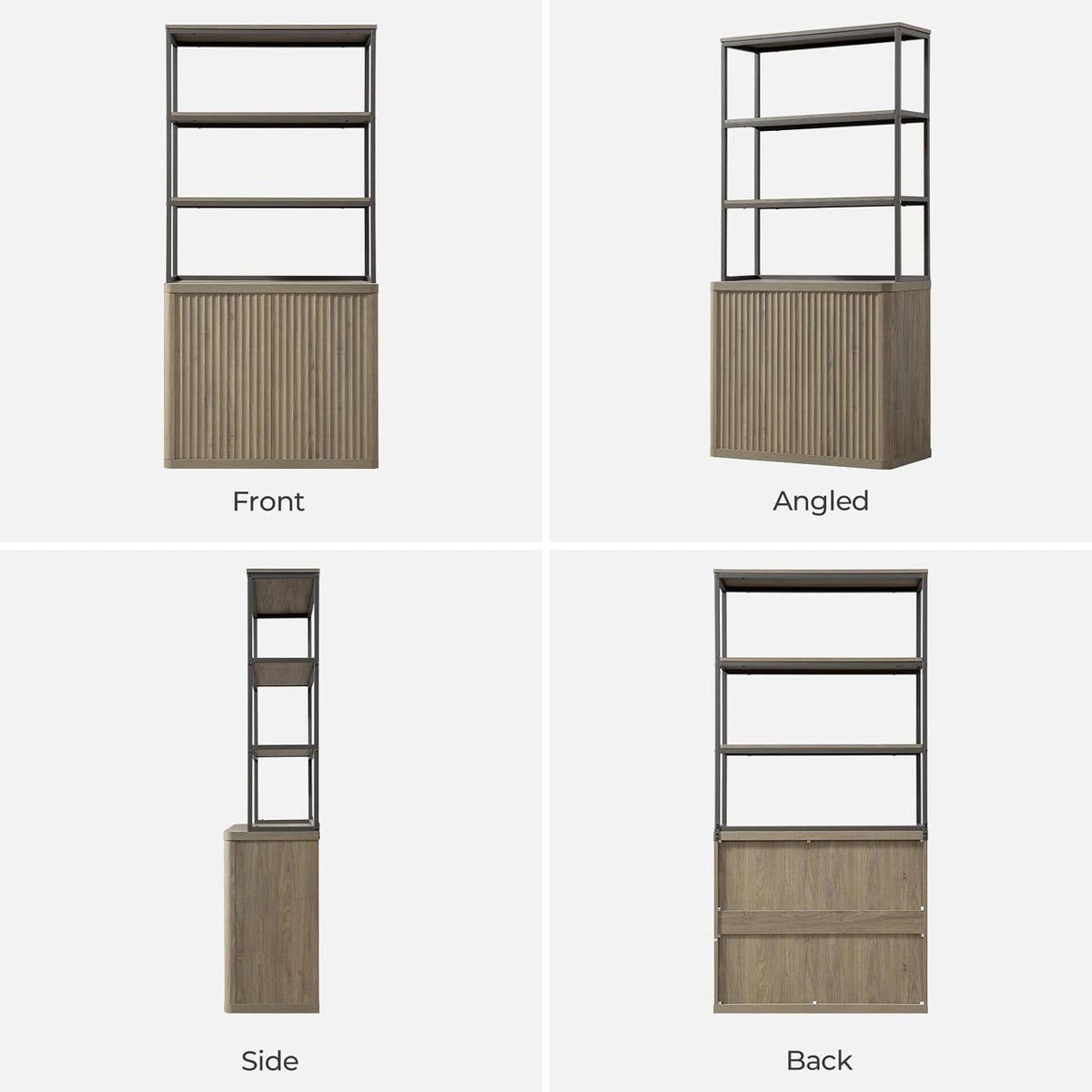 Cas 70.9Inch Bookshelf With 2 Doors