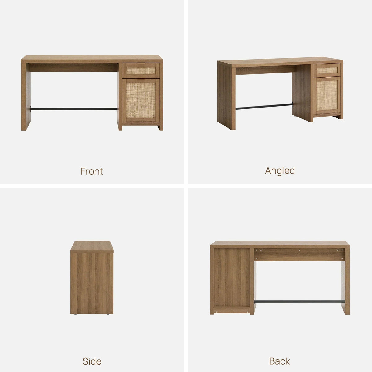 Savanna Office Desk with Storage, Set of 2