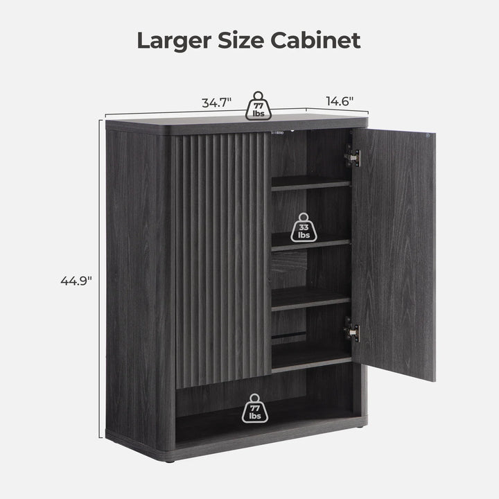 Cas Black Shoe Cabinet Entryway