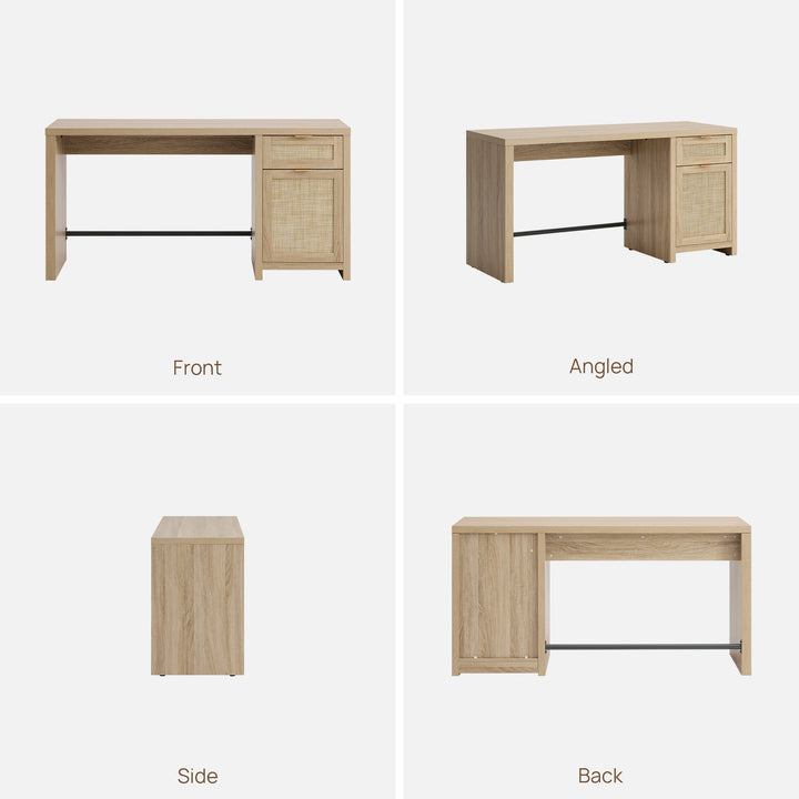 Savanna Office Desk with Storage, Set of 2
