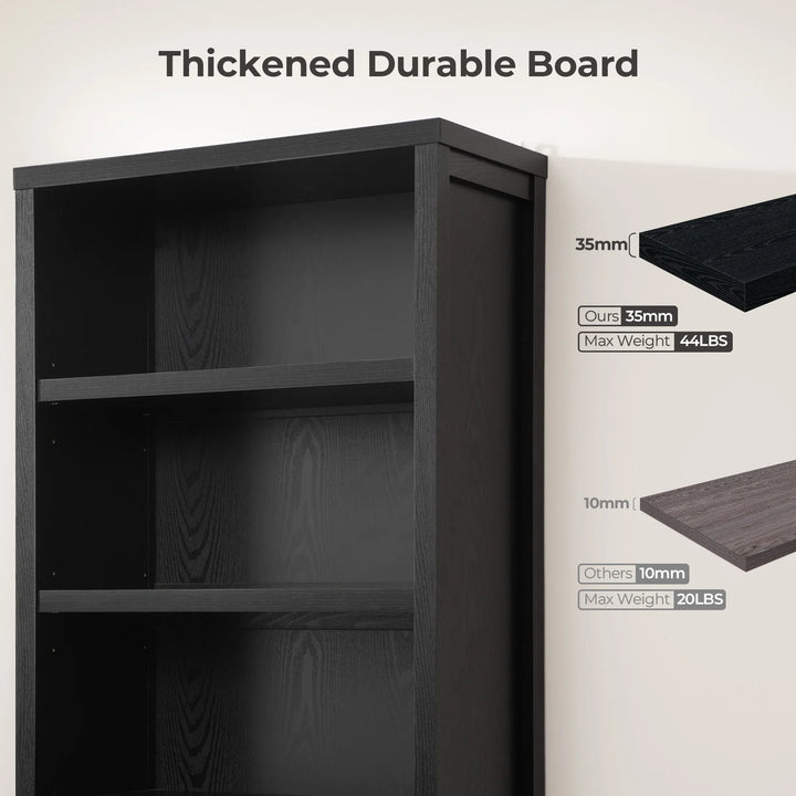 Savanna 70.9'' Tall Black Bookcase