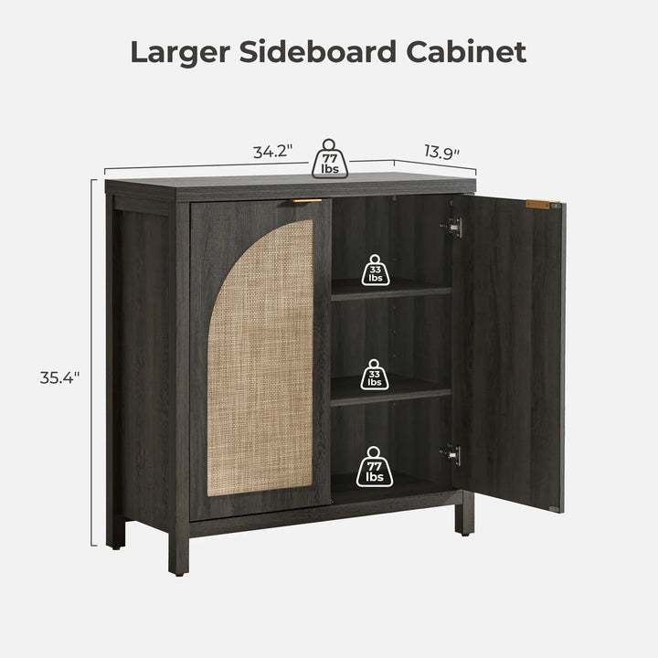 Savanna Buffet Cabinet, 2 Arched Doors