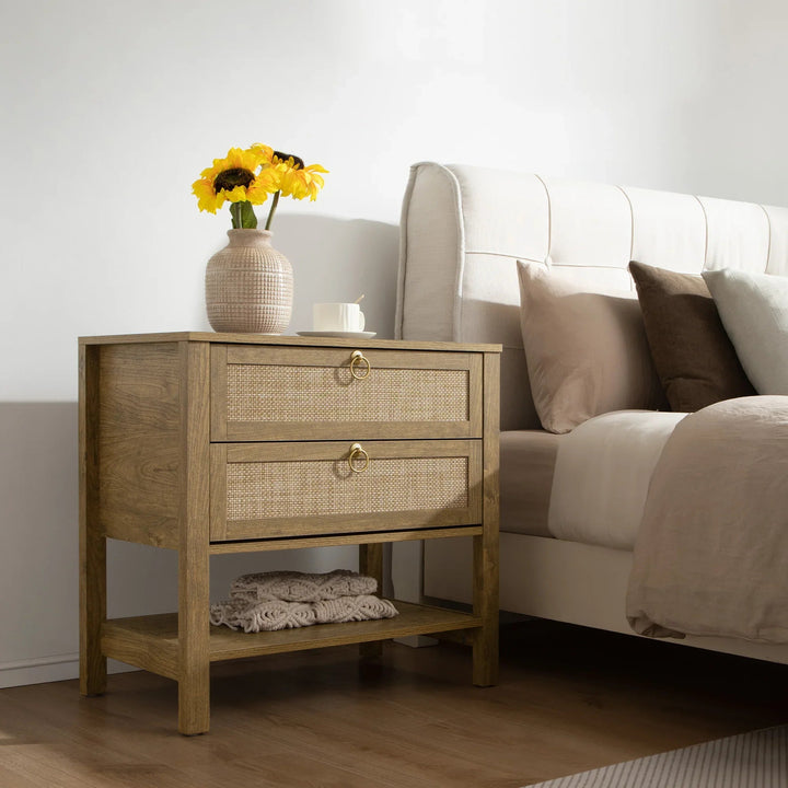 Terra Nightstand with 2 Drawers, Set of 2