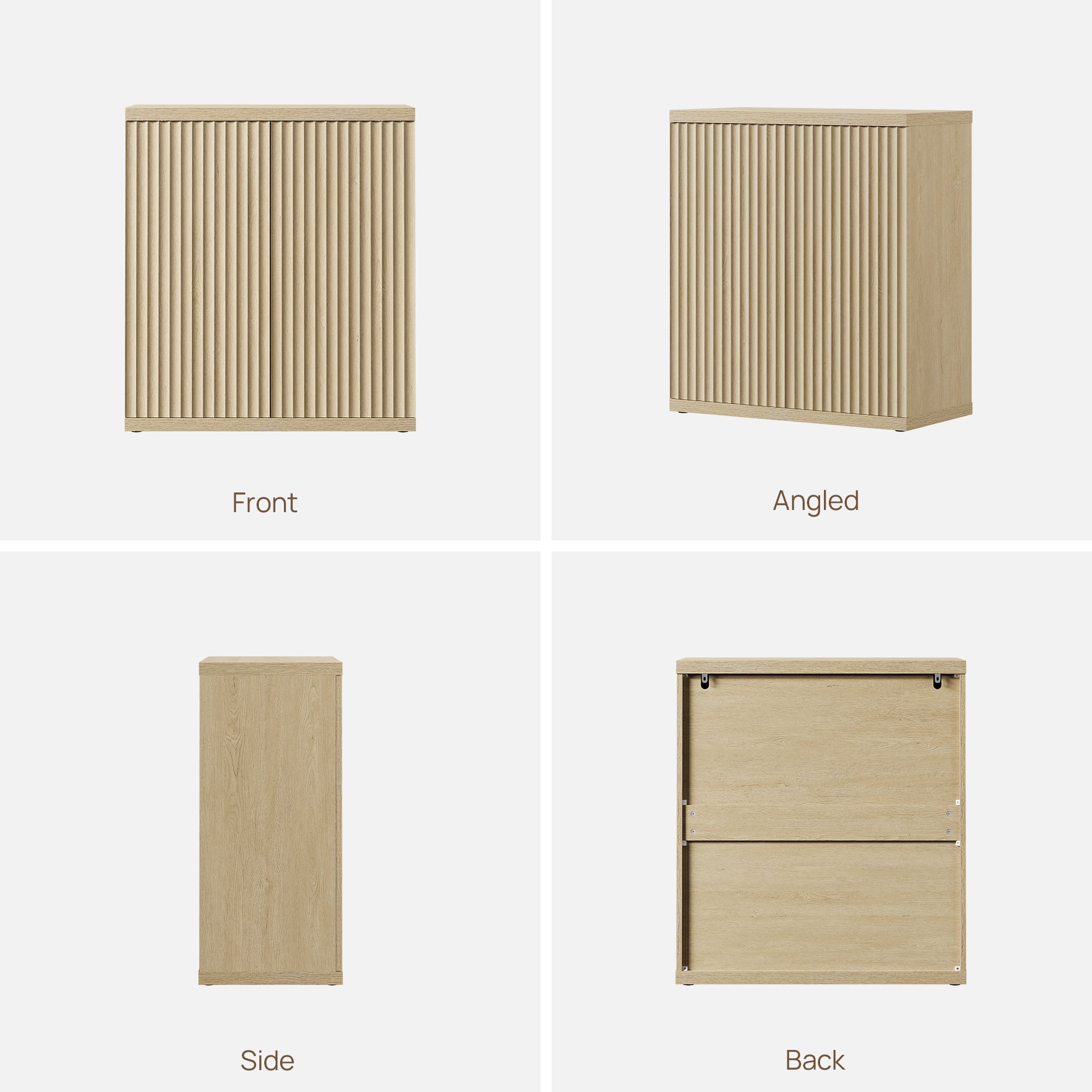 Stria Sideboard with 2 Doors, Fluted Style