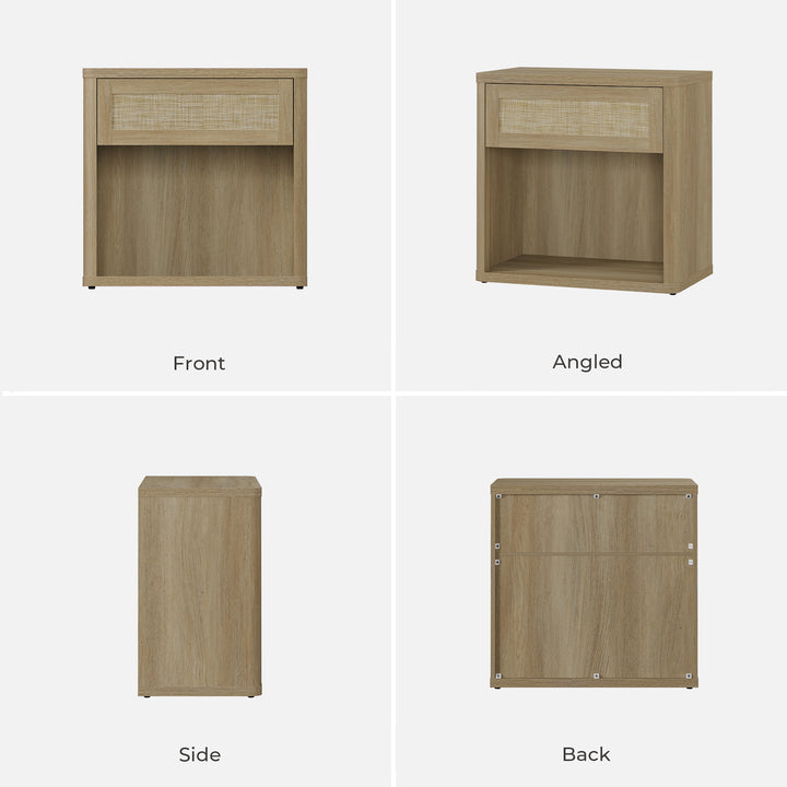 Zura Rattan Nightstand with Drawer