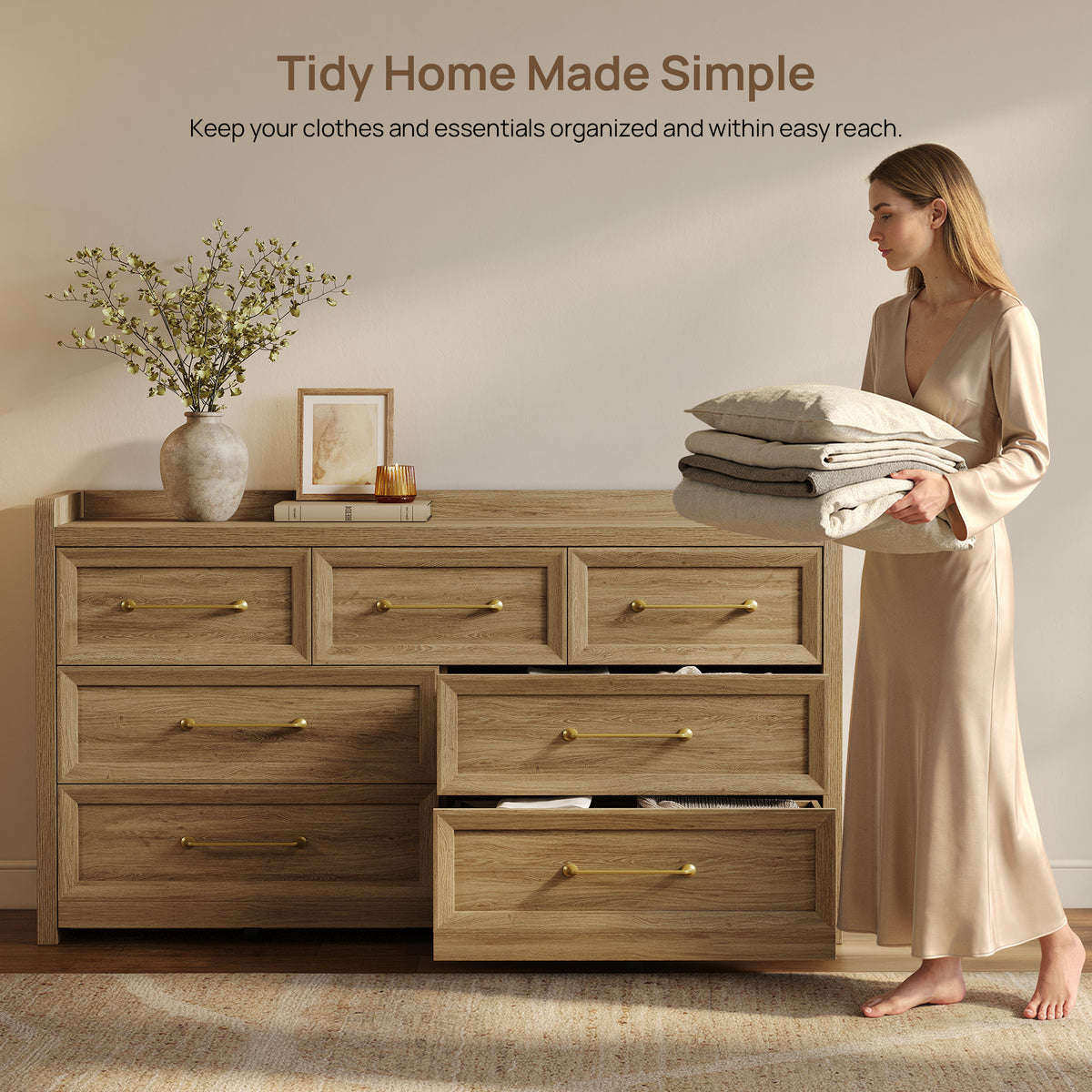 Helio 7-Drawer Dresser and 3-Drawer Nightstands Set