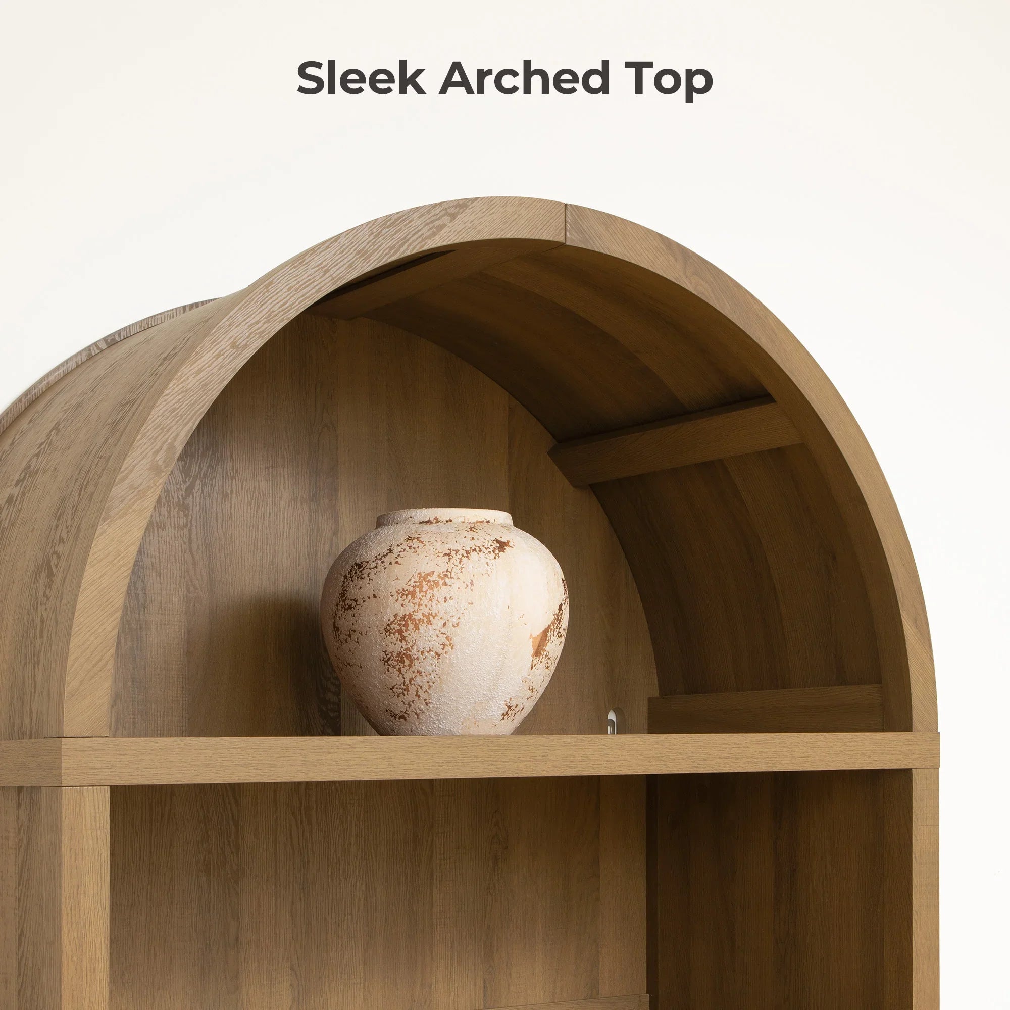 Savanna Arched Bookcase, 84.2Inch Height