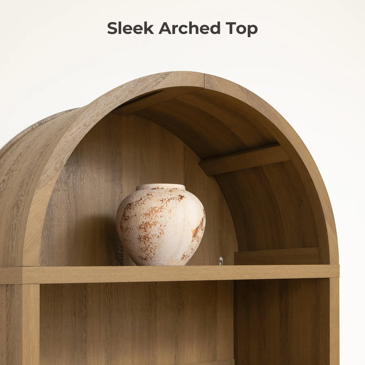 Savanna Arched Bookcase, 84.2Inch Height