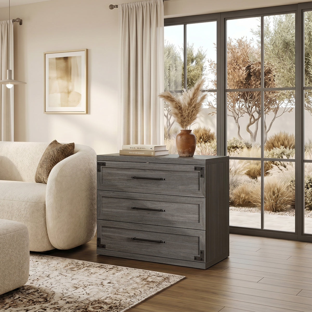 Willow 3-Drawers Nightstands Set, 31.3 Inch Wide