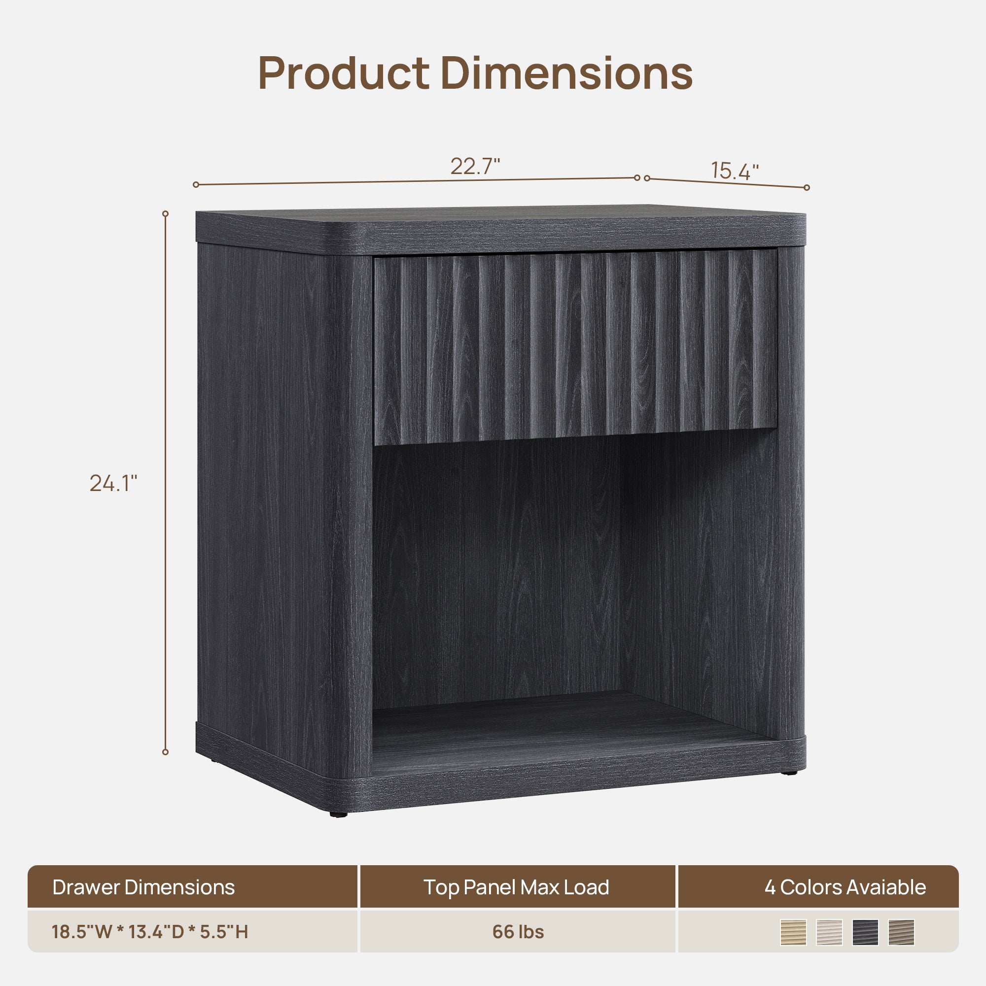 Stria Dresser and Night Tables Set