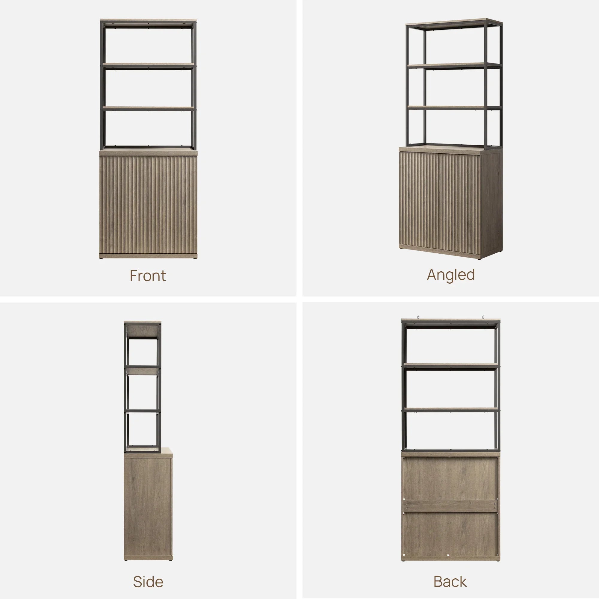 Stria Bookshelf with Storage