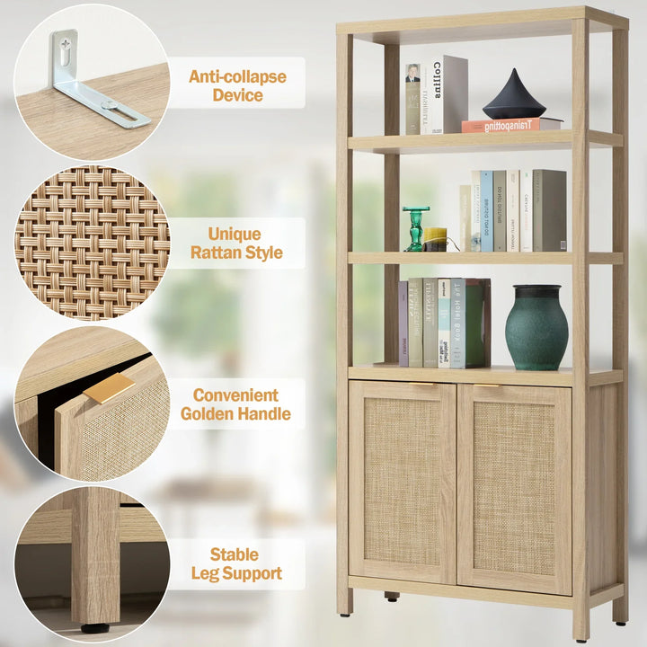 Savanna Rattan Bookshelf