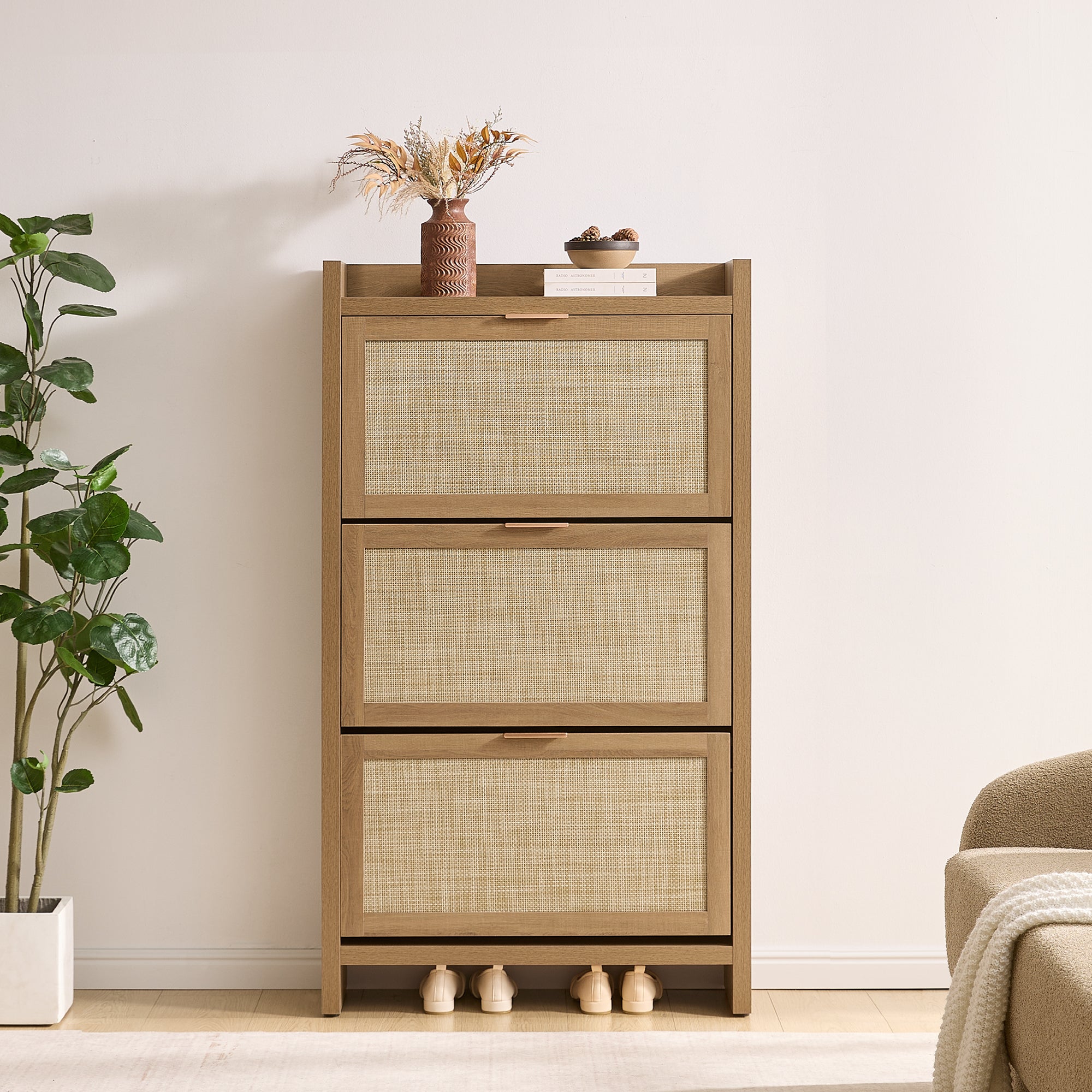 Savanna Flip Shoe Cabinet, 30-Pair Organizer